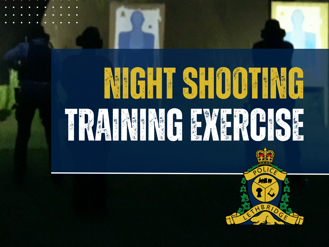 Image of Police Cadets participating in night shooting training exercise